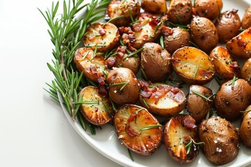 Delicious Bacon Roasted Fingerling Potatoes with Crispy Skins