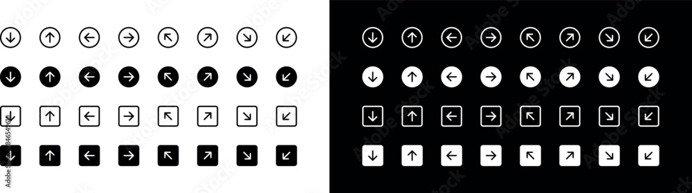 Poster arrow icon. big set of vector flat arrows. collection of concept arrows for web design, mobile apps,