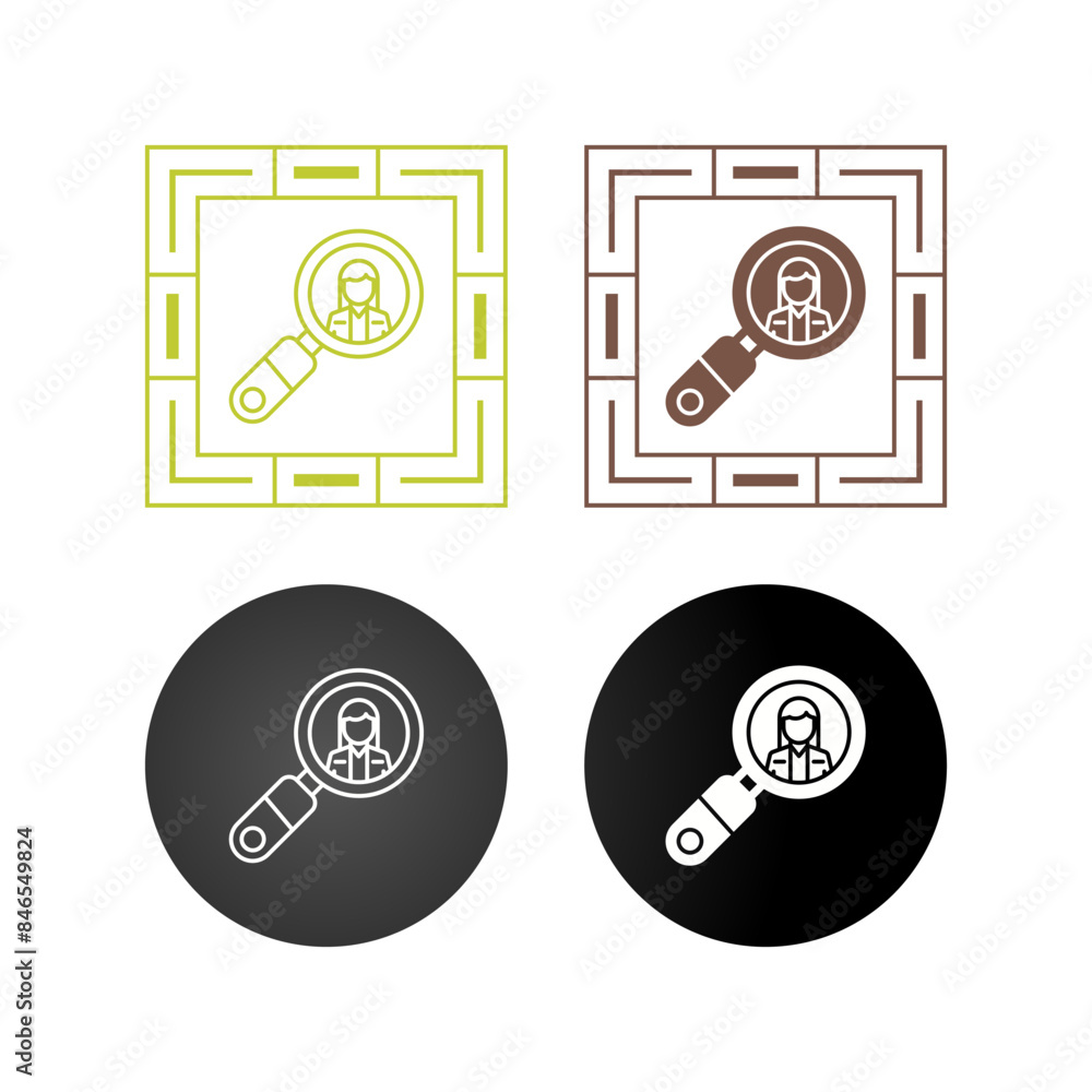 Canvas Prints search vector icon