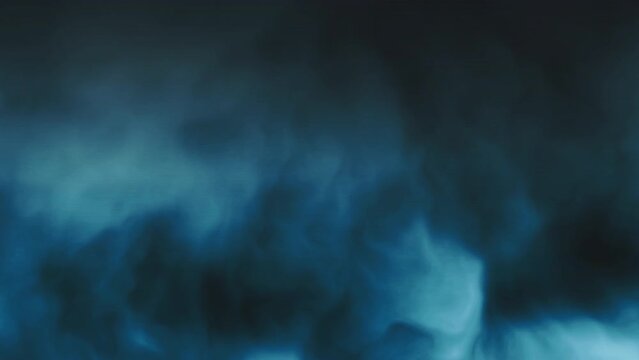 Thunderstorm clouds to create moody sky with dark blue grey effects on loopable animation background. 4K background.	