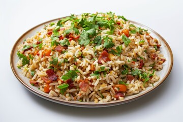 Flavorful Bacon Dirty Rice with Fresh Herbs and Spices