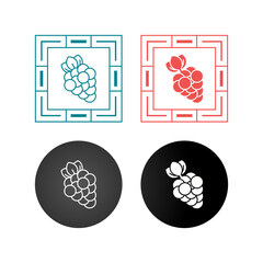 Grapes Vector Icon