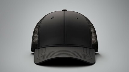 A black hat with a mesh design
