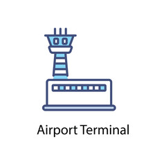 Airport Terminal vector icon