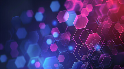 Abstract colorful hexagons background. Technology concept. 3D Rendering