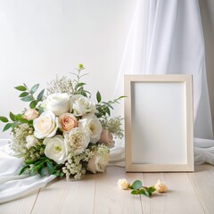 wedding bouquet on the table