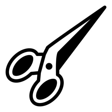 recommend clip art: scissors icon or logo illustration outline black style
