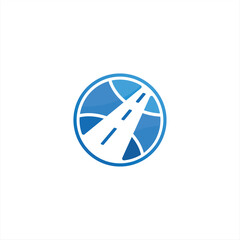 road ball logo icon design 