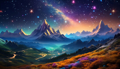 Hyper Realistic Fantastic Surreal Landscape