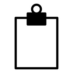 clipboard icon or logo illustration outline black style