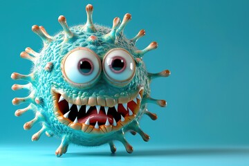 funny virus 3d cartoon