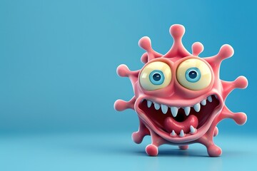 funny virus 3d cartoon