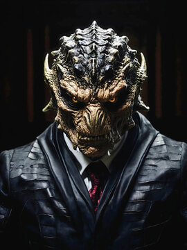 Reptilian shapeshifter Supreme court, Corrupted dishonest judge in court room, lizard people