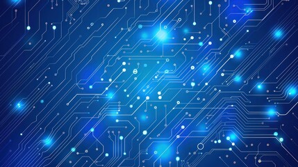 Electronic circuit board. Technology Concept ,Microchip CPU Processor Circuit Board. Digital Line