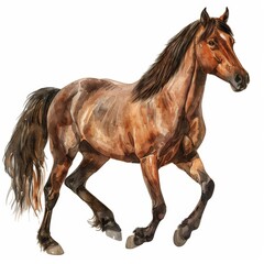 Obraz premium Stunning watercolor clipart featuring a majestic horse
