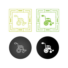 Wheel Chair Vector Icon