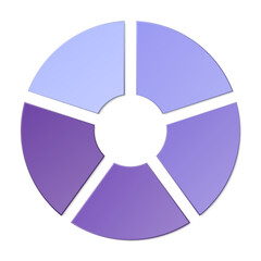 Naklejka premium Blue tone circle infographic with 5 steps, process or options.