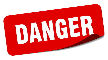 danger sticker. danger label
