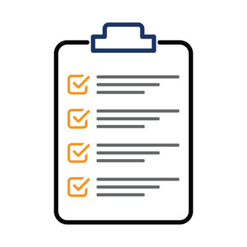 recommend clip art: clipboard icon with checklist. clip board outline icon with checkbox form and survey checklist. vector illustration on transparent background.