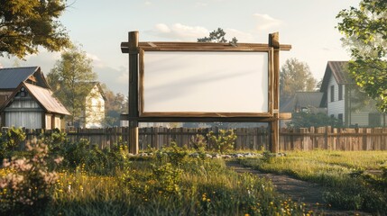 Rural Village Billboard | Billboard mockup | Landscape mockup