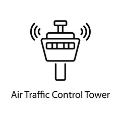 Air Traffic Control Tower vector icon