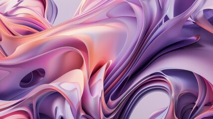 Obraz premium Abstract purple and pink flowing shapes wallpaper design