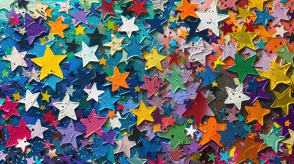 Shimmering confetti of stars