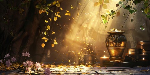 Warm Amber Nature Illumination