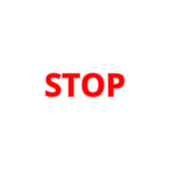 Stop sign icon isolated on transparent background