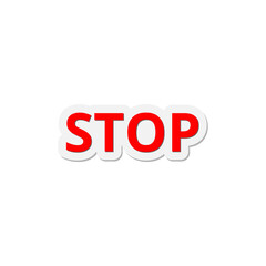 Stop sign icon isolated on transparent background