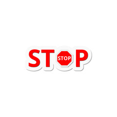 Stop sign icon isolated on transparent background