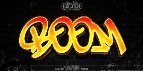 Graffiti editable text effect, customizable street and paint 3D font style
