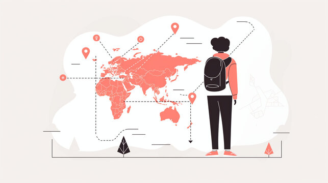 person planning global travel