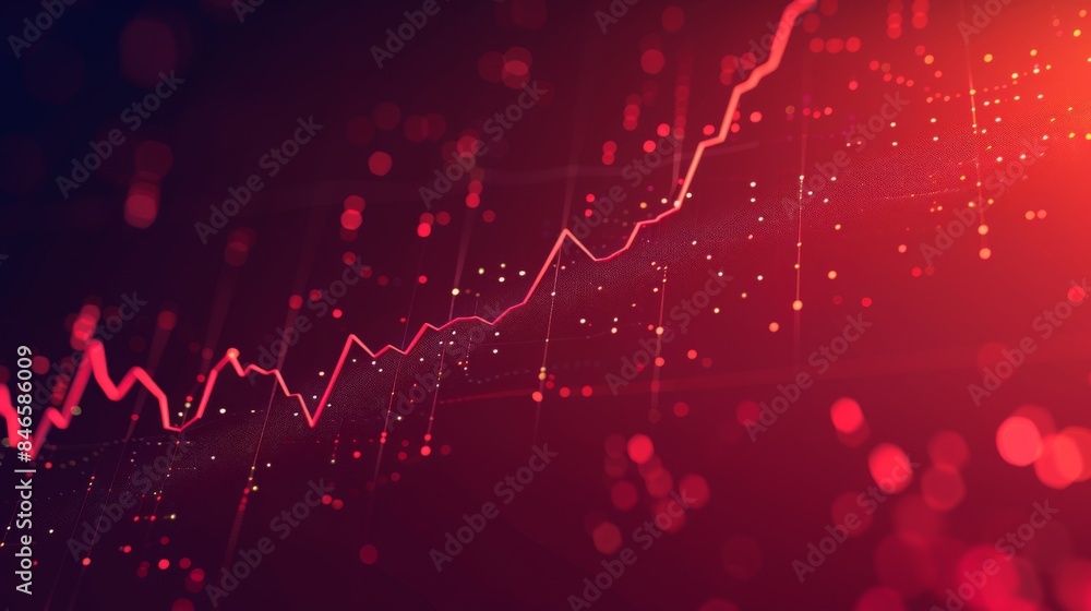 Aufkleber a line graph showing stock price fluctuations over time, indicating market volatility and trends.