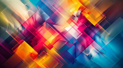Obraz premium abstract background consisting of triangle and geometric square shape and light colorful seamless retro pattern geometric shapes.