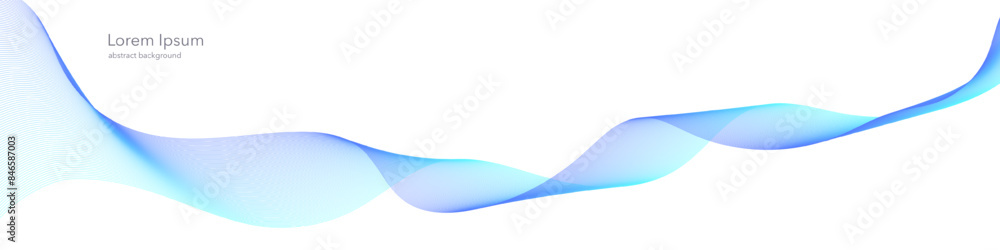 Poster Vector wave dynamic music lines. Blue-violet abstract lines. Sound waves on transparent background for your design. Vector EPS 10