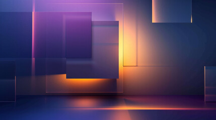 Modern purple square tech corporate abstract technology background design banner pattern presentation background web template. material in white squares shapes in random geometric pattern.	