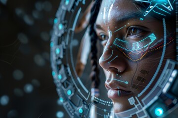 Futuristic Robot Integration with Ancient Culture Generative AI