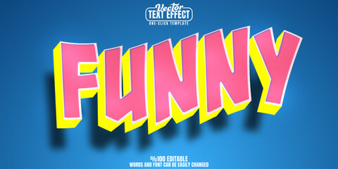 Obraz premium Comic Book editable text effect, customizable superhero and illustrated 3D font style