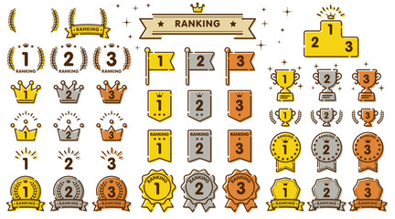 ベクターのランキングアイコンセット