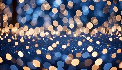 a seamless pattern of light bokeh effects on a dark blue background