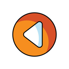 Arrow left icon design with white background stock illustration