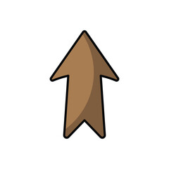 Arrow Up icon design with white background stock illustration