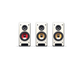 Loudspeaker | Minimalist and Simple set of 3 Line White background