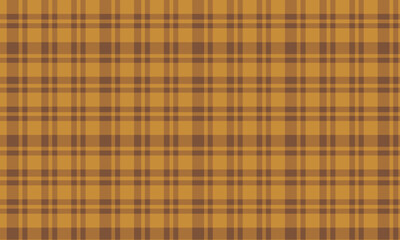 Dark yellow and brown plaid retro seamless pattern vector background