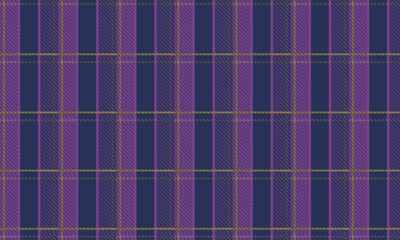 Dark purple and lilac yellow plaid retro seamless pattern vector background