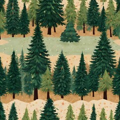 Obraz premium Ai generated image of a Fir Trees for Christmas