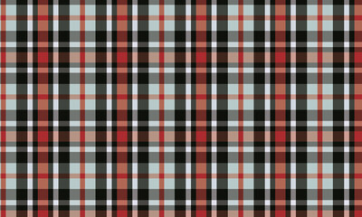 Dark red and black white plaid retro seamless pattern vector background