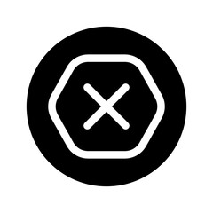 Obraz premium Ad Block Icon Vector Symbol Design Illustration