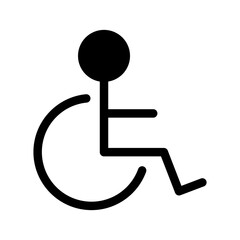 Disabilities Icon Vector Symbol Design Illustration